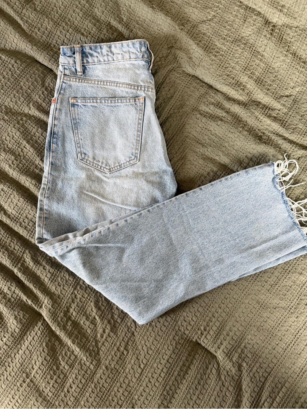 Zara Light Blue Button-Fly Denim Jeans